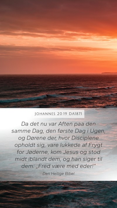 Johannes 20:19 DA1871 Bible Verse Image
