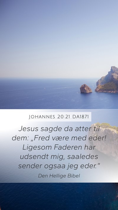 Johannes 20:21 DA1871 Bible Verse Image