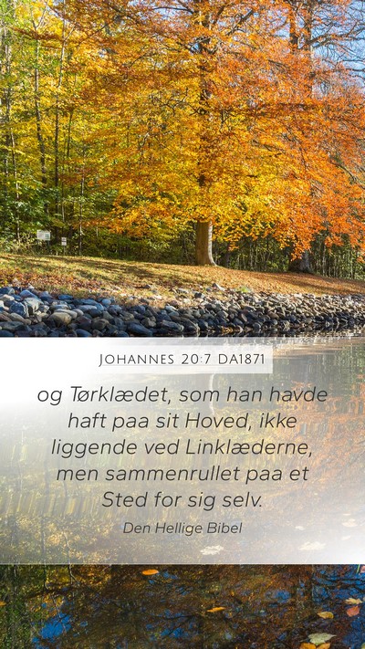 Johannes 20:7 DA1871 Mobile Phone Wallpaper - og Tørklædet, som han havde haft paa sit Hoved, - Mobile Bible Verse Wallpaper