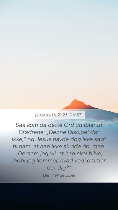Johannes 21:23 DA1871 Bible Verse Image