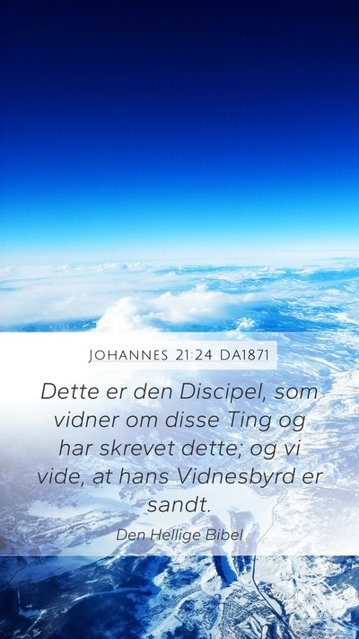 Johannes 21:24 DA1871 Bible Verse Image
