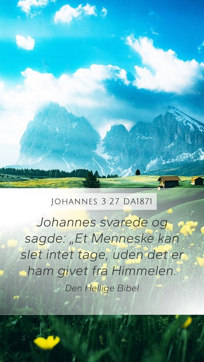 Johannes 3:27 DA1871 Bible Verse Image