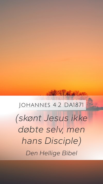 Johannes 4:2 DA1871 Mobile Phone Wallpaper - (skønt Jesus ikke døbte selv, men hans - Mobile Bible Verse Wallpaper