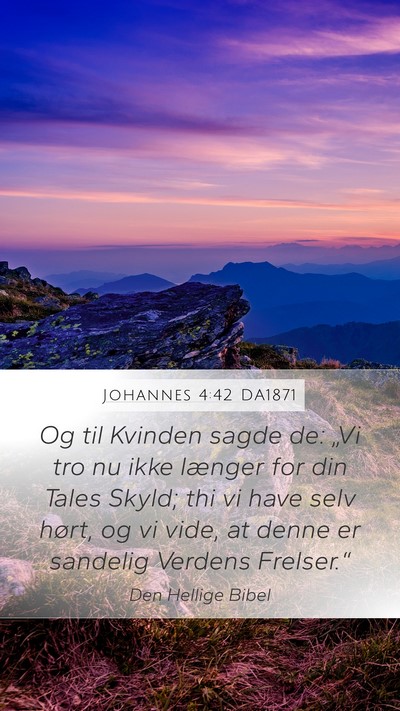 Johannes 4:42 DA1871 Bible Verse Image