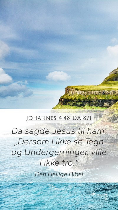 Johannes 4:48 DA1871 Bible Verse Image