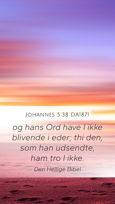 Johannes 5:38 DA1871 Bible Verse Image
