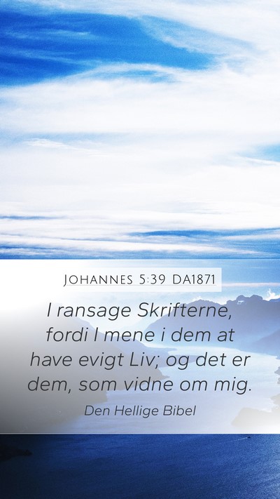 Johannes 5:39 DA1871 Bible Verse Image