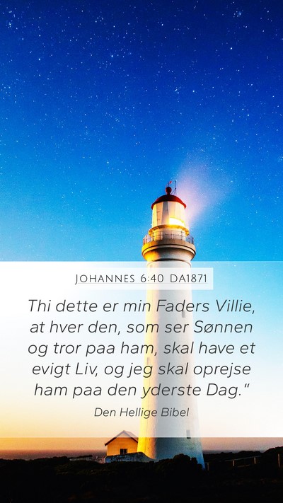 Johannes 6:40 DA1871 Bible Verse Image