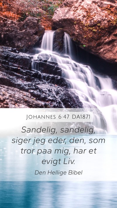 Johannes 6:47 DA1871 Bible Verse Image