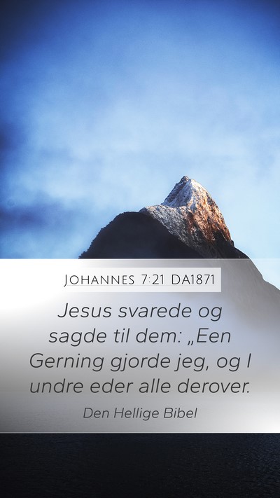 Johannes 7:21 DA1871 Bible Verse Image