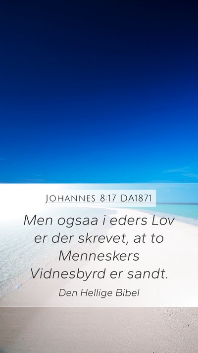 Johannes 8:17 DA1871 Bible Verse Image