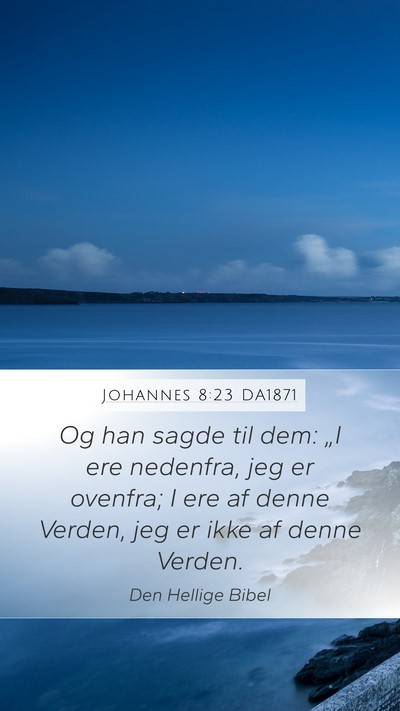 Johannes 8:23 DA1871 Bible Verse Image