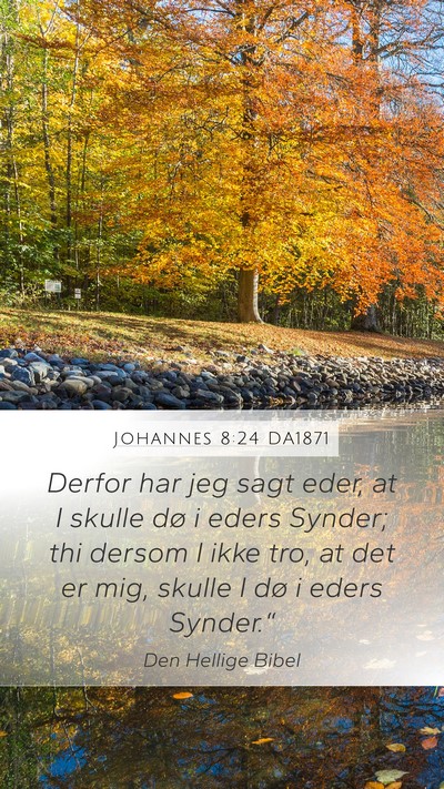 Johannes 8:24 DA1871 Bible Verse Image