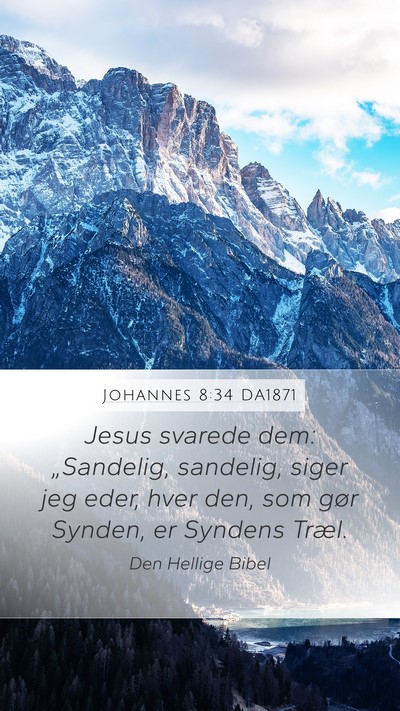 Johannes 8:34 DA1871 Bible Verse Image