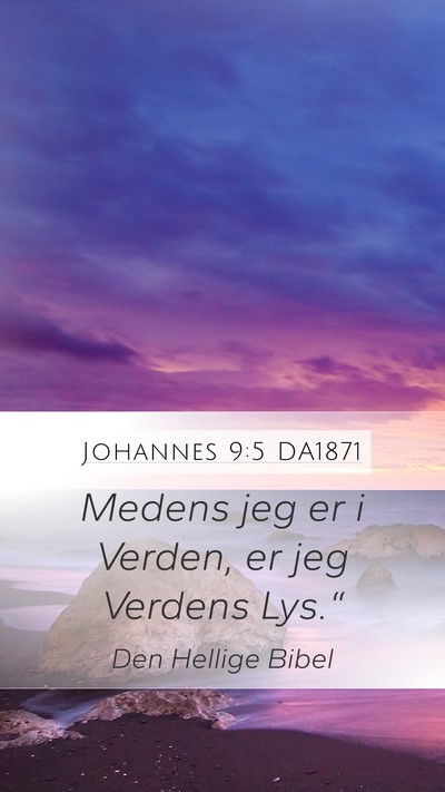 Johannes 9:5 DA1871 Bible Verse Image