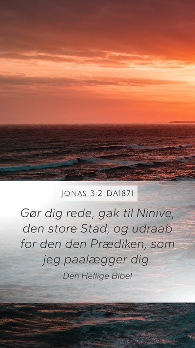 Jonas 3:2 DA1871 Bible Verse Image