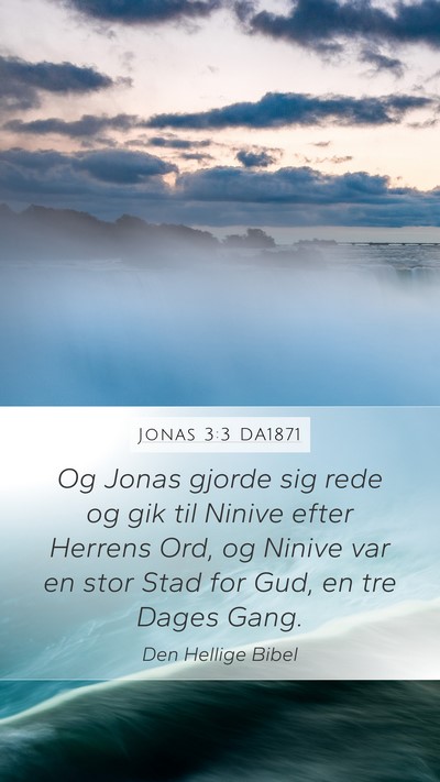 Jonas 3:3 DA1871 Bible Verse Image