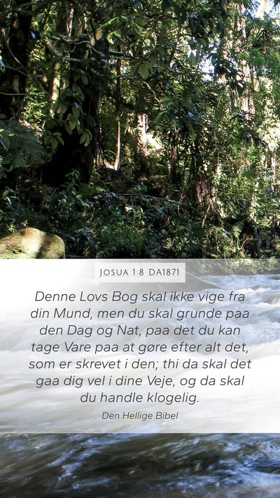 Josua 1:8 DA1871 Bible Verse Image