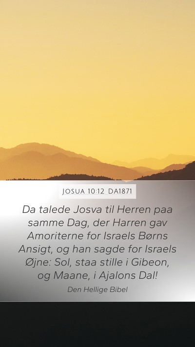 Josua 10:12 DA1871 Bible Verse Image