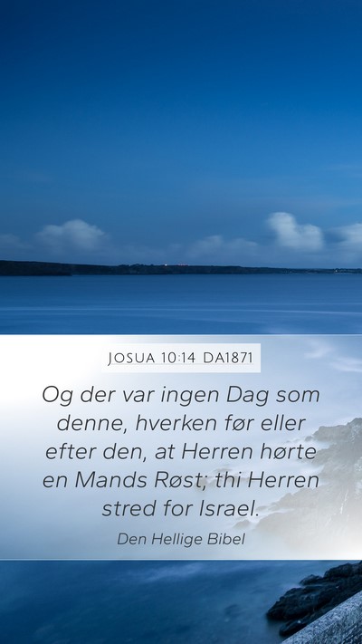Josua 10:14 DA1871 Bible Verse Image