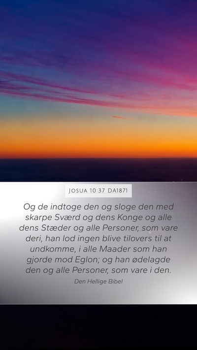 Josua 10:37 DA1871 Bible Verse Image