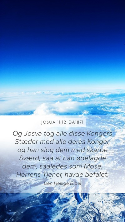 Josua 11:12 DA1871 Mobile Phone Wallpaper - Og Josva tog alle disse Kongers Stæder med alle - Mobile Bible Verse Wallpaper
