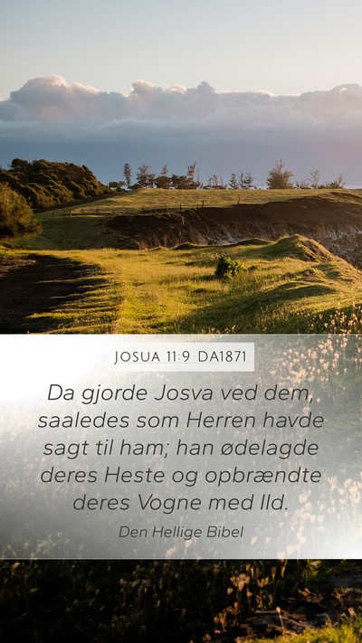 Josua 11:9 DA1871 Mobile Phone Wallpaper - Da gjorde Josva ved dem, saaledes som Herren - Mobile Bible Verse Wallpaper