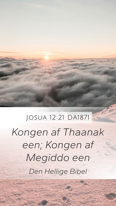 Josua 12:21 DA1871 Mobile Phone Wallpaper - Kongen af Thaanak een; Kongen af Megiddo - Mobile Bible Verse Wallpaper