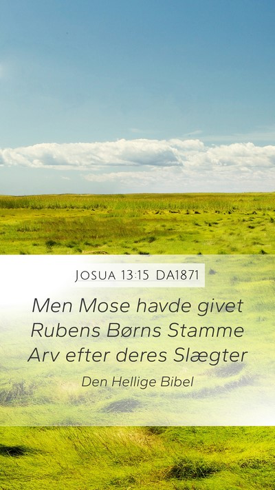 Josua 13:15 DA1871 Bible Verse Image