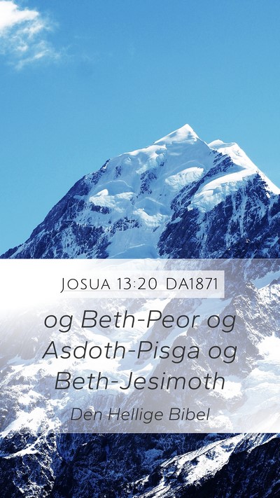 Josua 13:20 DA1871 Bible Verse Image