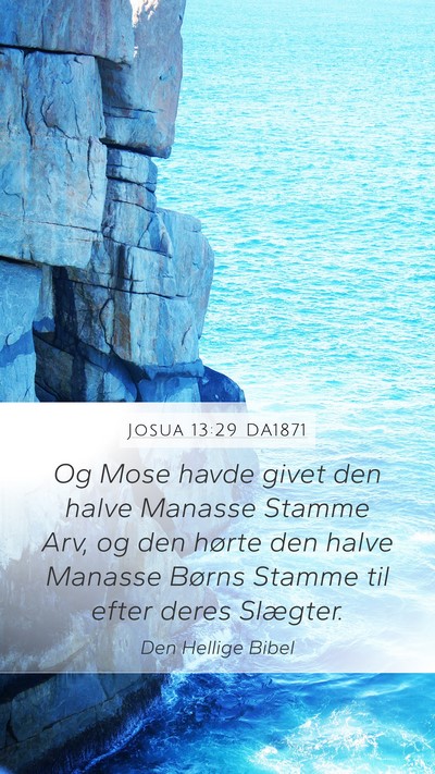 Josua 13:29 DA1871 Bible Verse Image