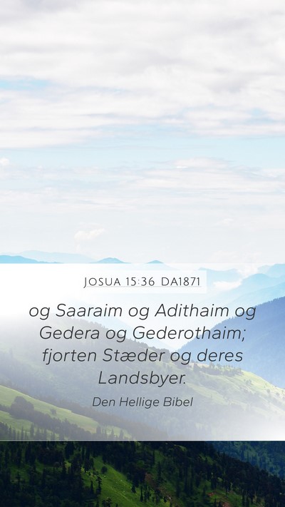 Josua 15:36 DA1871 Bible Verse Image