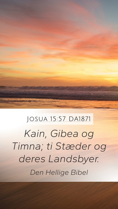 Josua 15:57 DA1871 Bible Verse Image