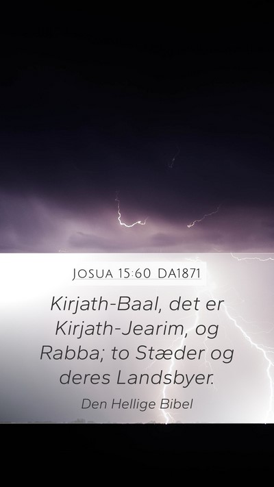 Josua 15:60 DA1871 Bible Verse Image