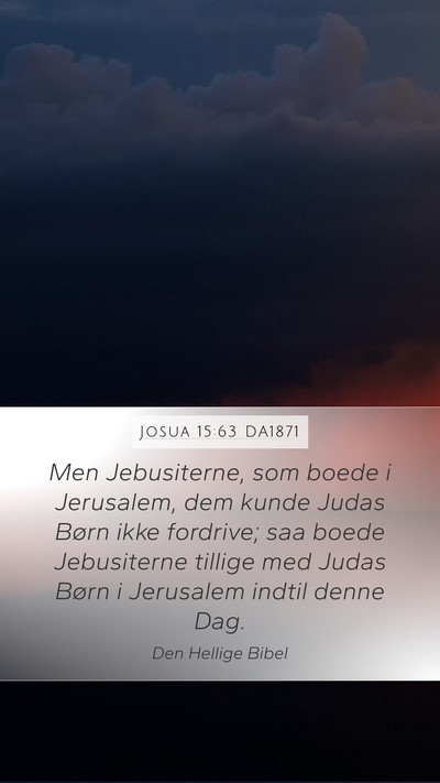 Josua 15:63 DA1871 Bible Verse Image