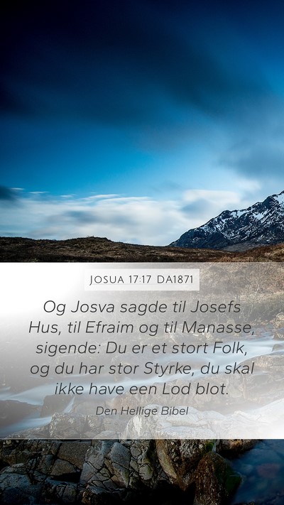 Josua 17:17 DA1871 Bible Verse Image