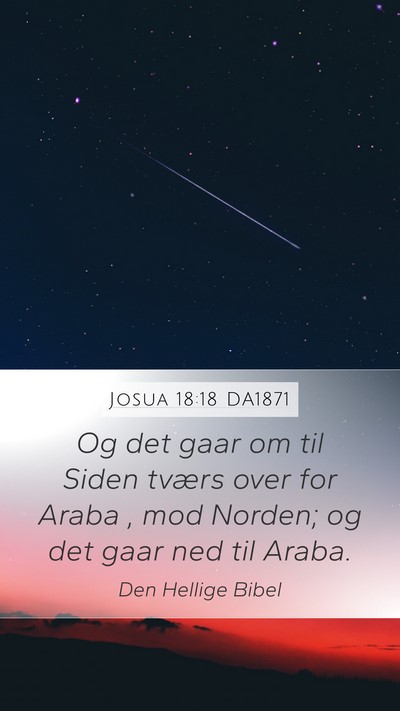 Josua 18:18 DA1871 Mobile Phone Wallpaper - Og det gaar om til Siden tværs over for Araba , - Mobile Bible Verse Wallpaper