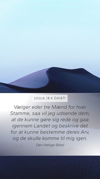 Josua 18:4 DA1871 Mobile Phone Wallpaper - Vælger eder tre Mænd for hver Stamme, saa vil - Mobile Bible Verse Wallpaper