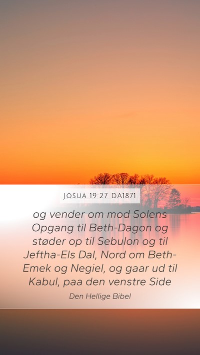 Josua 19:27 DA1871 Bible Verse Image