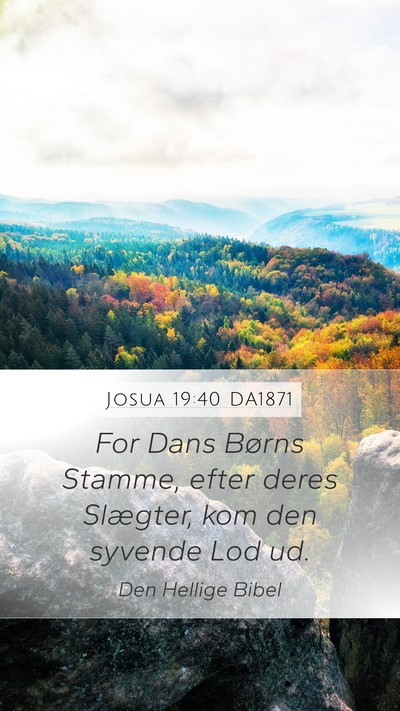 Josua 19:40 DA1871 Bible Verse Image