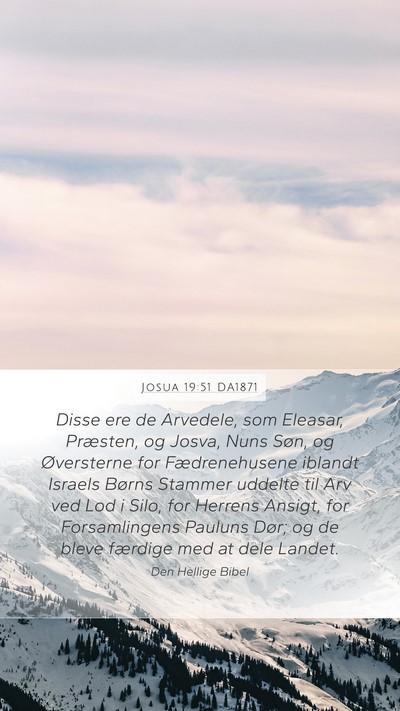 Josua 19:51 DA1871 Bible Verse Image