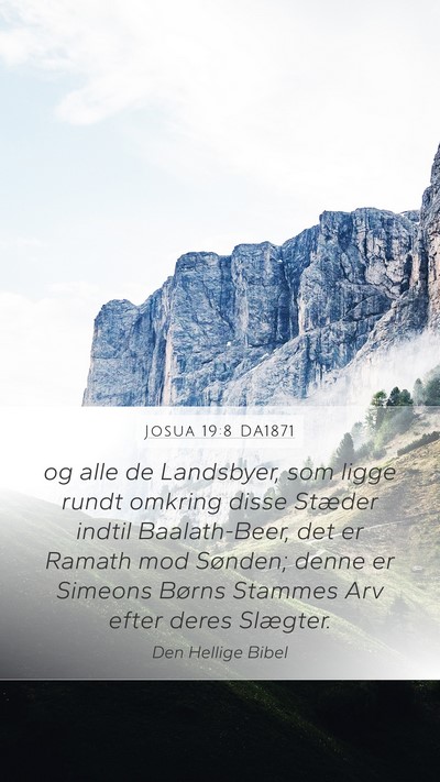 Josua 19:8 DA1871 Bible Verse Image