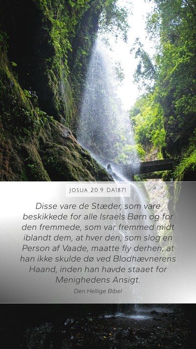 Josua 20:9 DA1871 Mobile Phone Wallpaper - Disse vare de Stæder, som vare beskikkede for - Mobile Bible Verse Wallpaper