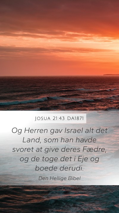 Josua 21:43 DA1871 Bible Verse Image