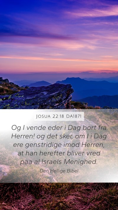 Josua 22:18 DA1871 Bible Verse Image