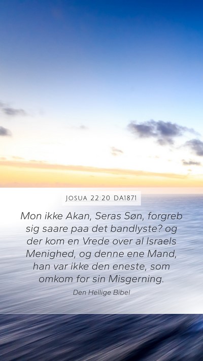 Josua 22:20 DA1871 Bible Verse Image