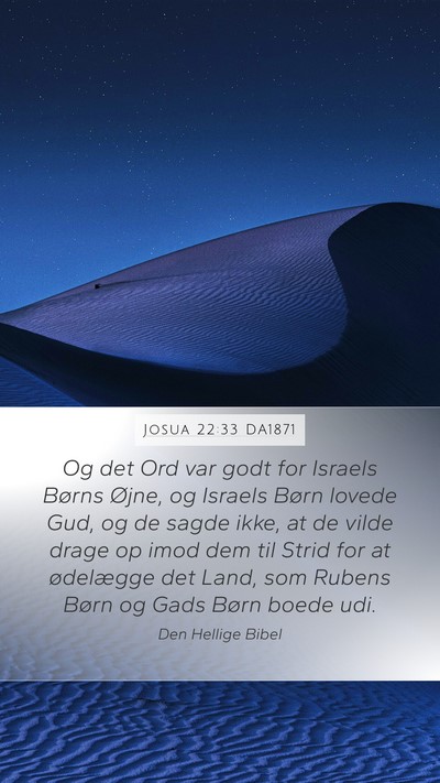 Josua 22:33 DA1871 Bible Verse Image
