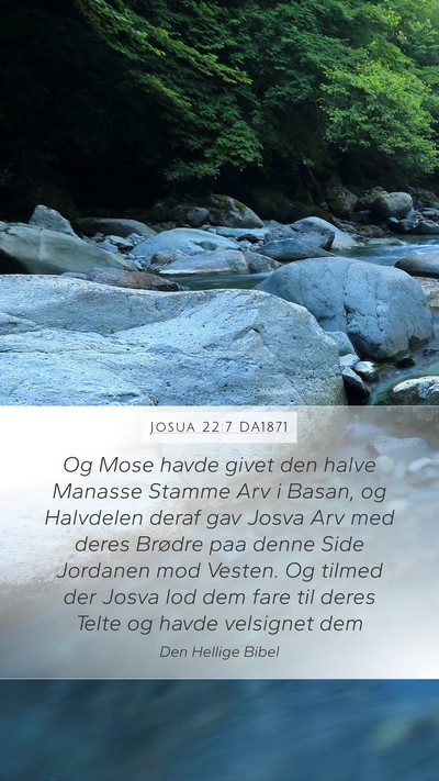 Josua 22:7 DA1871 Bible Verse Image