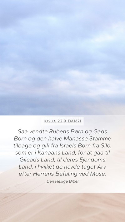 Josua 22:9 DA1871 Bible Verse Image
