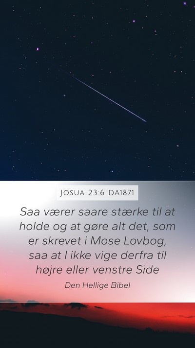 Josua 23:6 DA1871 Bible Verse Image